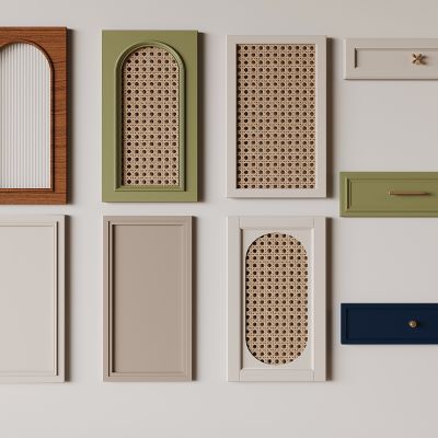 法式衣柜门板 法式藤编门板 法式抽屉 法式拉手把手