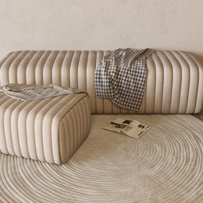 现代沙发凳 床尾凳 圆形地毯 长凳 长方形 沙发巾