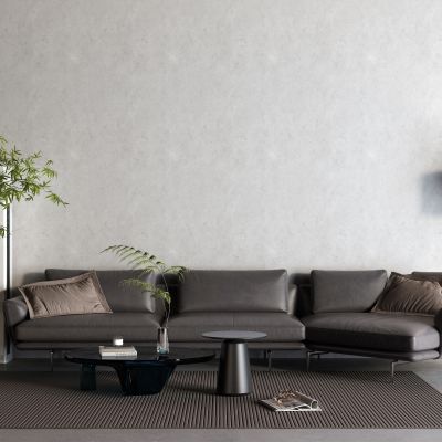 现代皮革沙发 落地灯 空调