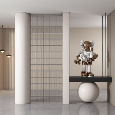 现代玄关过道 隔断