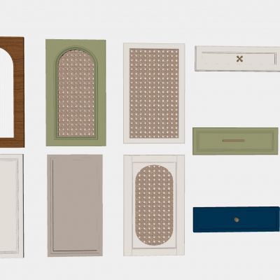 法式衣柜门板 法式藤编门板 法式抽屉 法式拉手把手