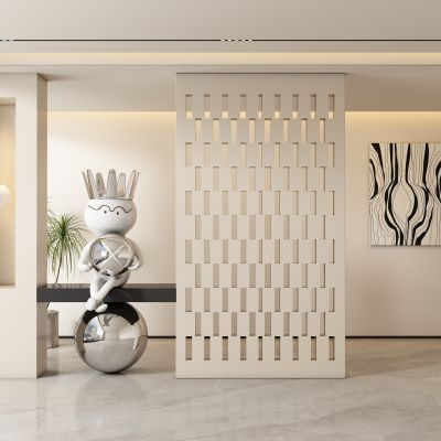 现代玄关过道 隔断