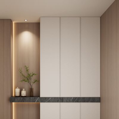 北欧 奶油 中古风 入户 鞋柜 隔断 端景 玄关