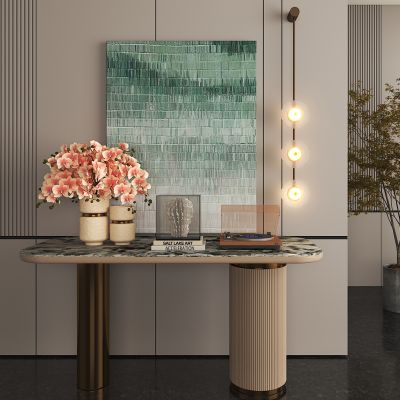 现代端景台 壁灯 花 画