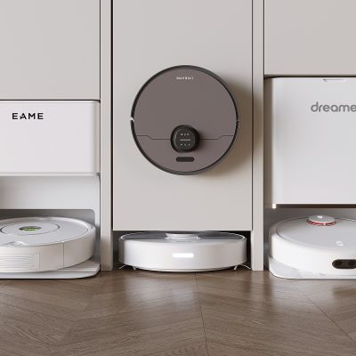 现代智能扫地机器人 拖地机器人 扫拖一体机器人 智能家用电器
