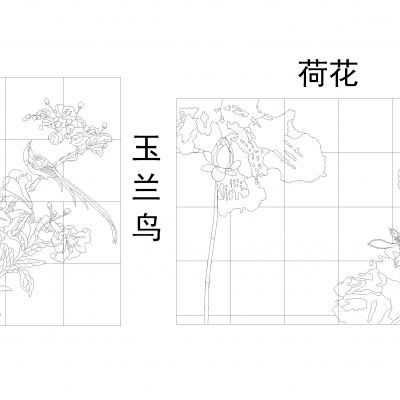 中式风装饰CAD图案