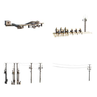 管道 工厂 电线杆 