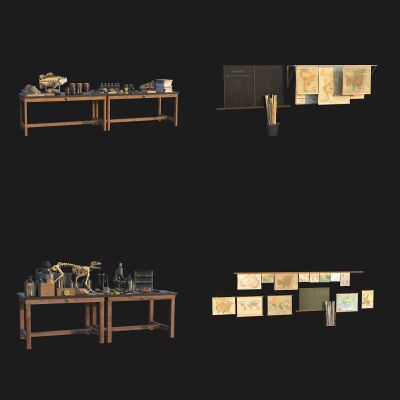 物理化学实验室 器材用具设备 生物学实验室 地理地图黑板