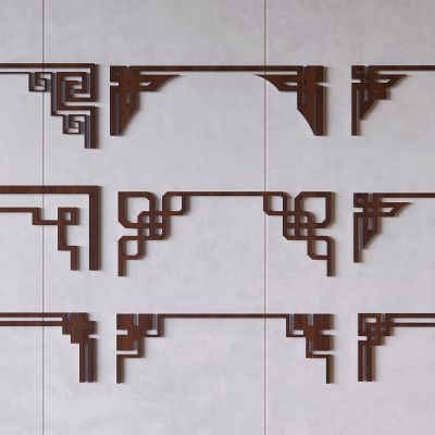 中式雕花 角线 角花 镂空雕花