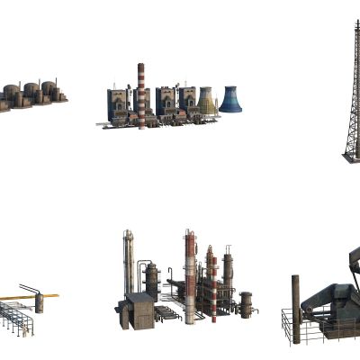 工厂 厂房 磕头机 石油开采