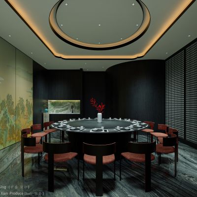 中餐厅包厢3D模型
