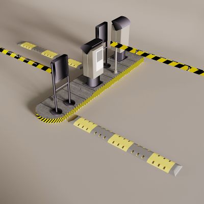 现代道闸门禁 路障 门禁机 道闸机