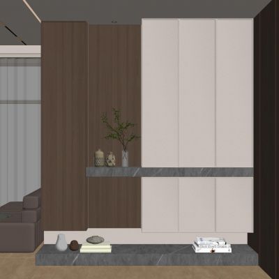 北欧 奶油 中古风 入户 鞋柜 隔断 端景 玄关