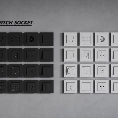 现代开关 开关插座组合 智能开关面板
