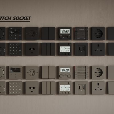 现代开关 开关插座组合 智能开关面板