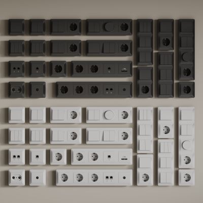 现代开关 开关插座组合 智能开关面板