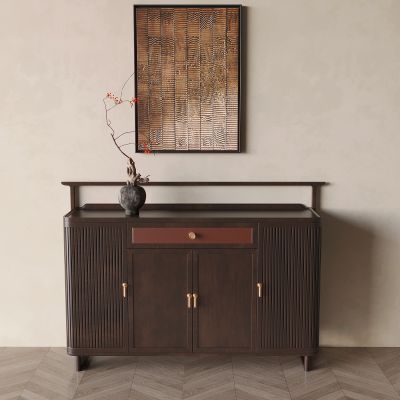 新中式餐边柜玄关 客厅储物装饰柜 茶水收纳隔断 茶水柜边柜