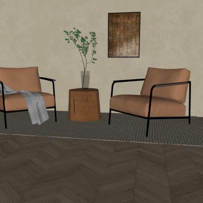 现代意式极简休闲椅 创意铁艺沙发 复古工业风单人沙发 轻奢沙发椅