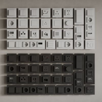 现代开关 开关插座组合 智能开关面板