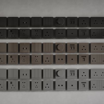 现代开关 开关插座组合 智能开关面板