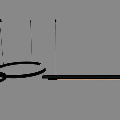 现代极简吊灯线条灯