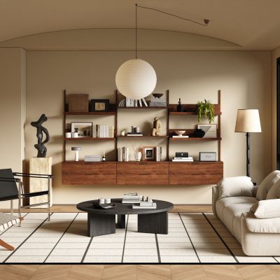 吊灯 休闲椅 中古风摆件