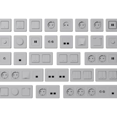 现代开关 开关插座组合 智能开关面板