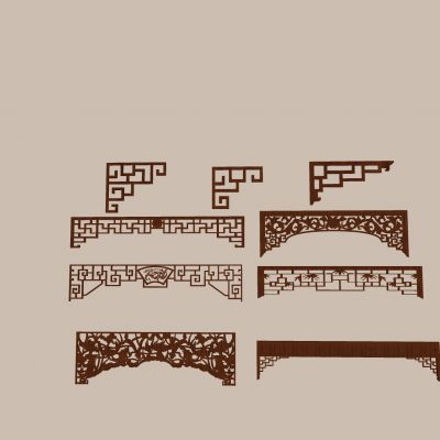  中式雕花 角线 角花 镂空雕花