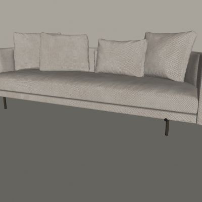 现代布艺多人沙发抱枕