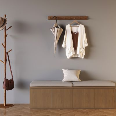 现代换鞋凳 中古风挂衣钩 挂衣架 中古风换鞋凳 衣服帽子包包抱枕