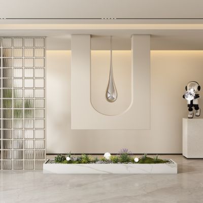 现代玄关过道 隔断