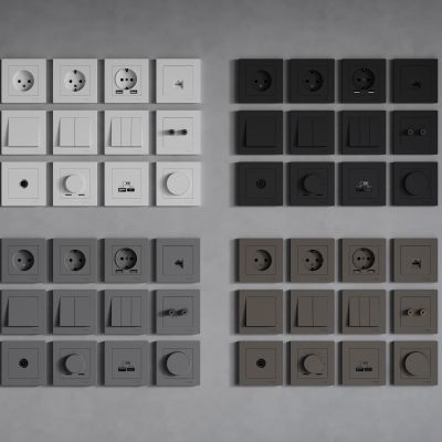 现代开关 开关插座组合 智能开关面板