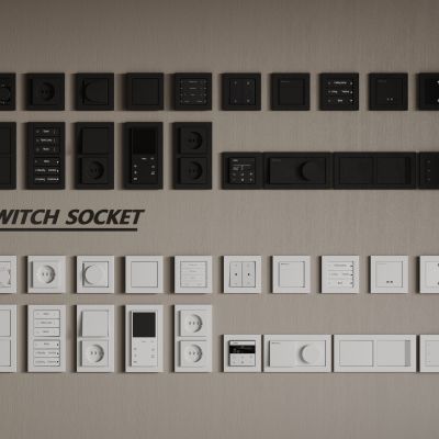 现代开关 开关插座组合 智能开关面板