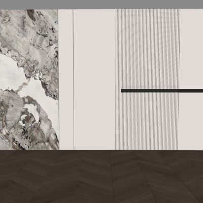 现代木饰面沙发背景墙 格栅沙发背景