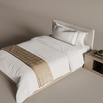 现代酒店单人床 酒店床头柜 床头阅读灯台灯