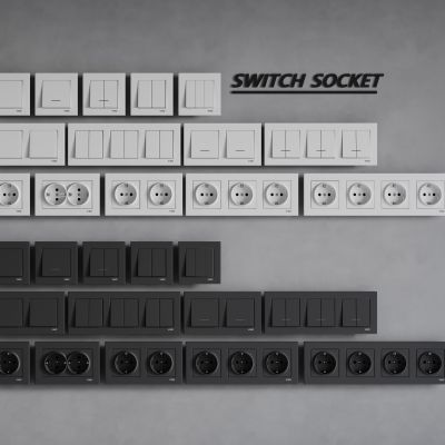 现代开关 开关插座组合 智能开关面板