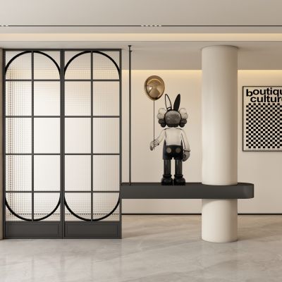 现代玄关过道 隔断