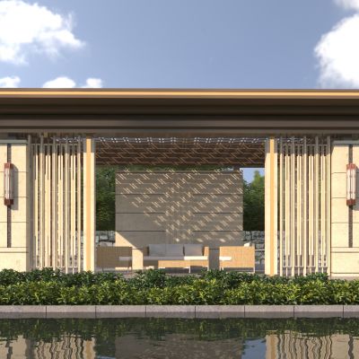 新中式景观亭子 景观廊架