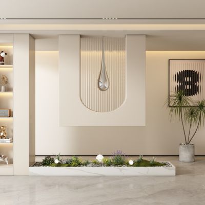 现代玄关过道 隔断