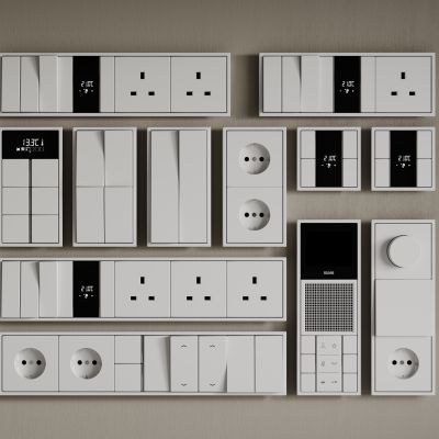 现代开关 开关插座组合 智能开关面板