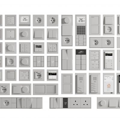 现代开关 开关插座组合 智能开关面板