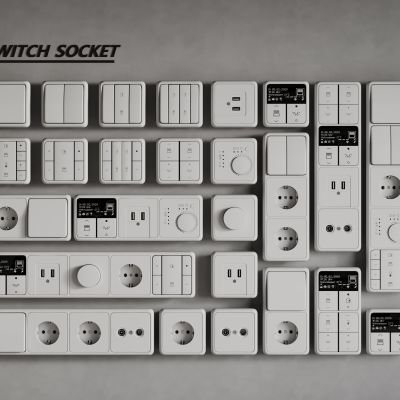 现代开关 开关插座组合 智能开关面板