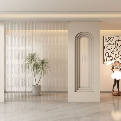 现代玄关过道 隔断