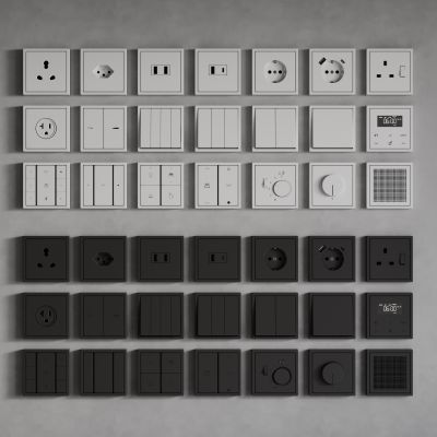 现代开关 开关插座组合 智能开关面板