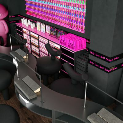 黑粉美甲美睫美甲用品美甲桌椅