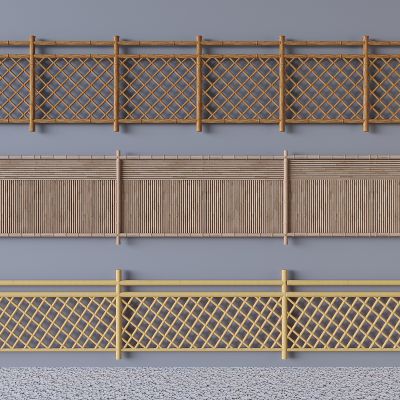 现代围栏护栏 竹篱笆栅栏 竹子围栏隔断