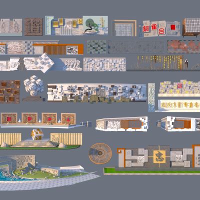 中式浮雕景墙_文字景墙