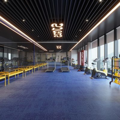 现代办公区健身区