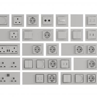 现代开关 开关插座组合 智能开关面板