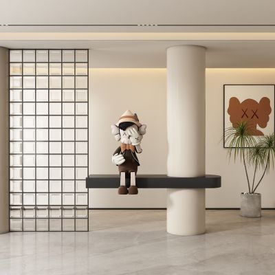 现代玄关过道 隔断